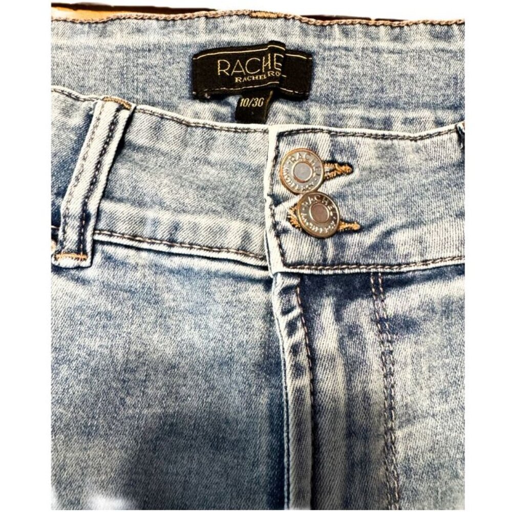 Rachel Roy Light Wash Flare Jeans Size 10 High Rise Bootcut Stretch Denim - Picture 5 of 7